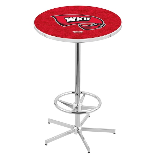 42" Chrome Western Kentucky Pub Table